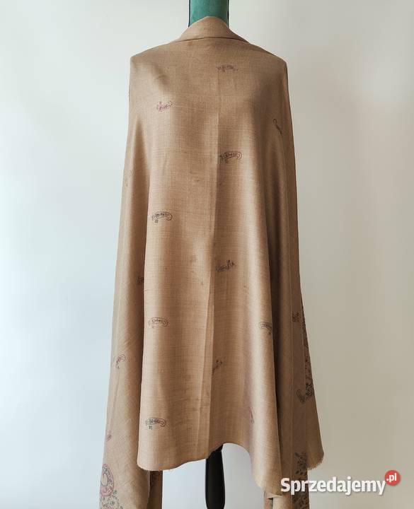 1 Duży szal orientalny haftowany haft paisley zachodniopomorskie Szczecin sprzedam