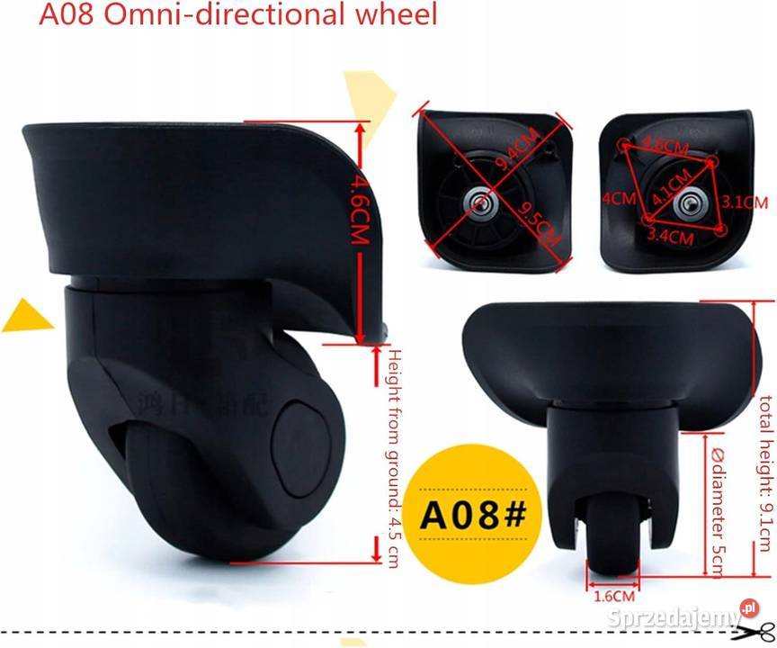 ZESTAW 2 KÓŁKA DO WALIZKI WYMIENNE SILENT WHEEL Pozostałe mazowieckie sprzedam