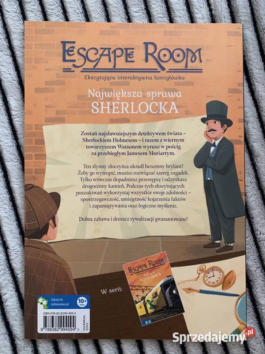 Książka Escape Room Największa sprawa Sherlocka kujawsko-pomorskie Brodnica