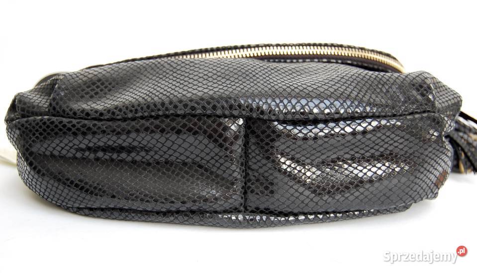 Włoska torebka na ramię listonoszka czarna skóra lubelskie Lublin sprzedam