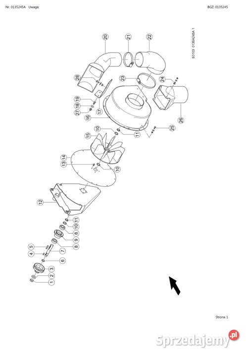 Katalog Części do Kombajnu Claas Tucano 320 1182 Gdańsk sprzedam
