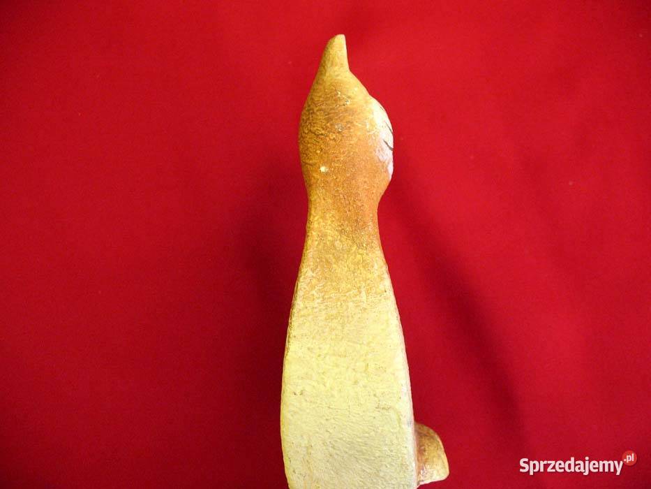 Kot szczęśliwy kotek abstrakcyjna figurka 11 x beżowy