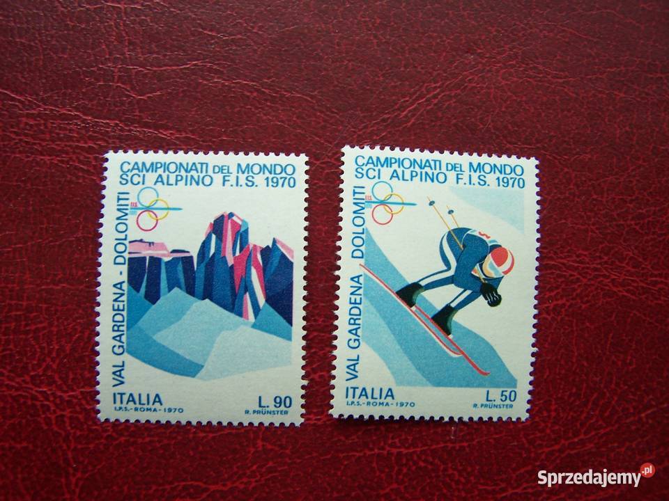 Włochy 1970 MNH Mi 130304 Sport Narciarstwo Filatelistyka sprzedam