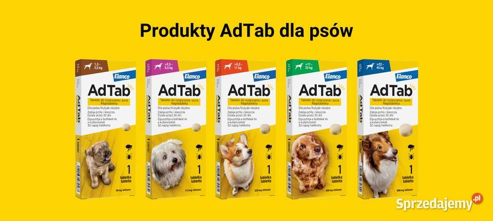 Adtab tabletka na pchły kleszcze psa 1325 Dla psów dolnośląskie Bolesławiec sprzedam