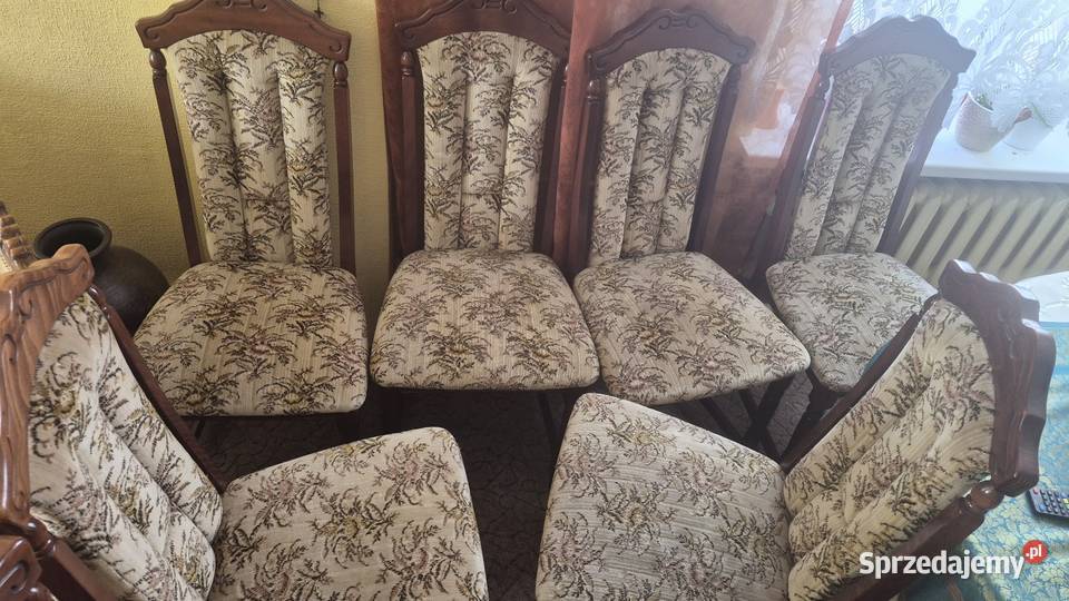 Solidne stylowe krzesła komplet 12 sztuk 48cm Krzesła Sypniewo