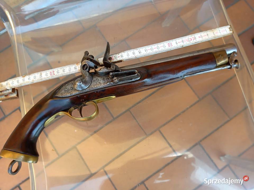 Pistolet czarnoprochowy skałkowy angielski Czaplinek