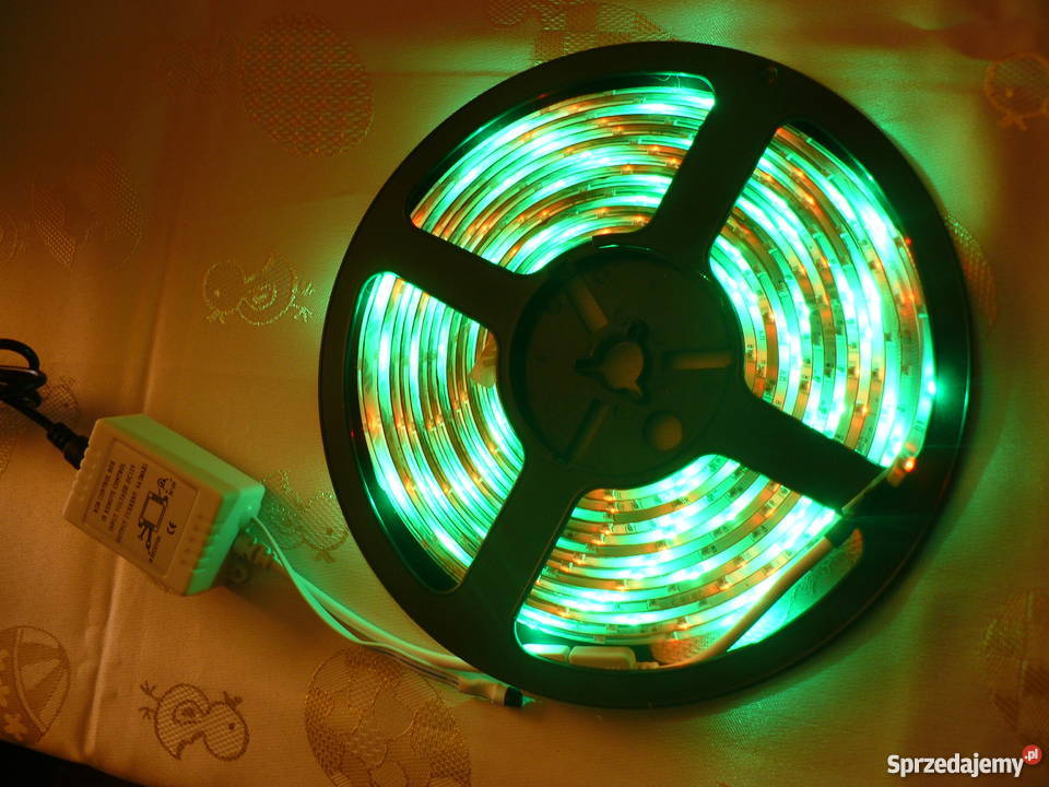 Tasma led 5 metrów RGB pilot zasilacz lubuskie Nowa Sól sprzedam