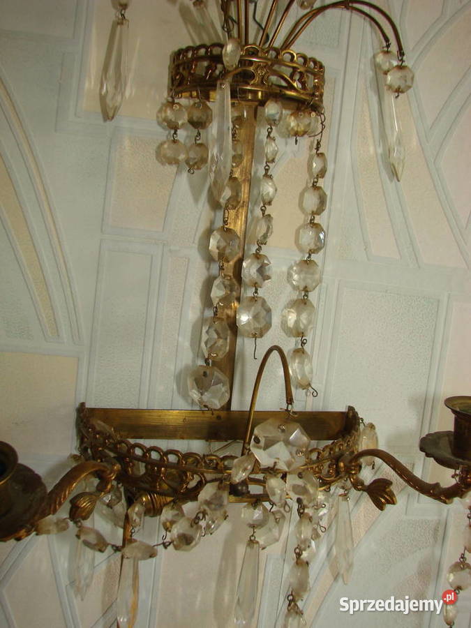 stary mosiężny świecznikkinkiet pomorskie