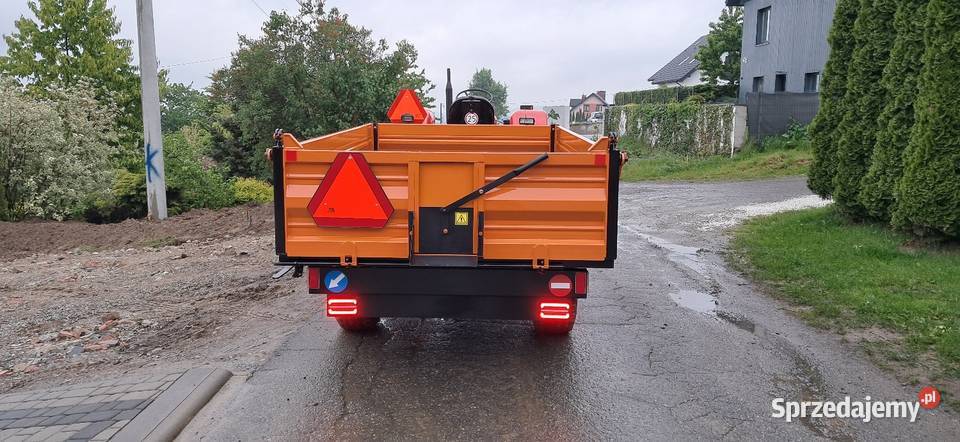 Przyczepa wywrotka jednoosiowa 25t z hamulcem nieuszkodzony