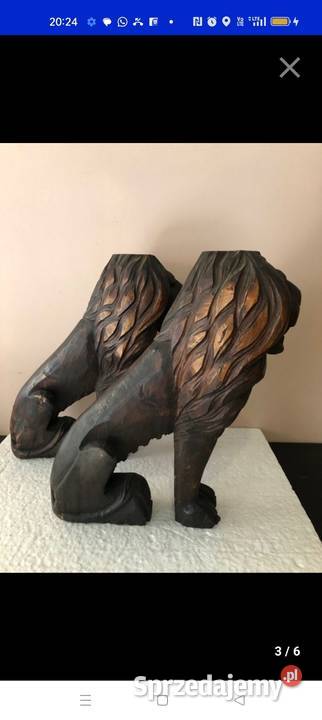 RZEŻBA PARA LWY 1900R śląskie Bielsko-Biała sprzedam