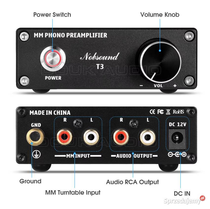 Przedwzmacniacz gramofonowy Douk Audio Mini T3 Krosno