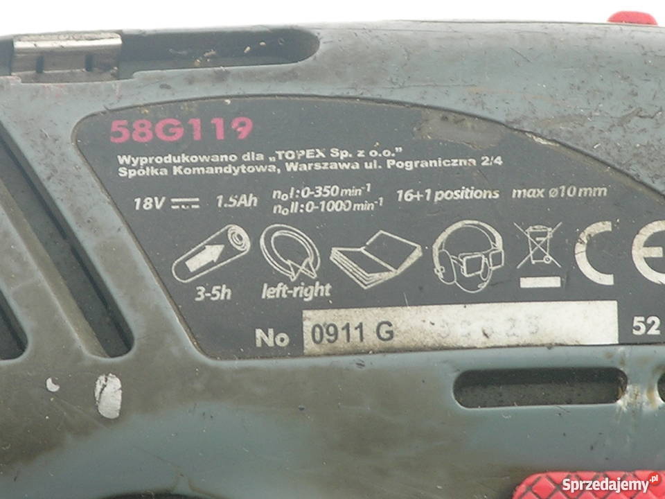 wkrętarka graphite 58G119 18V dwa Ryki