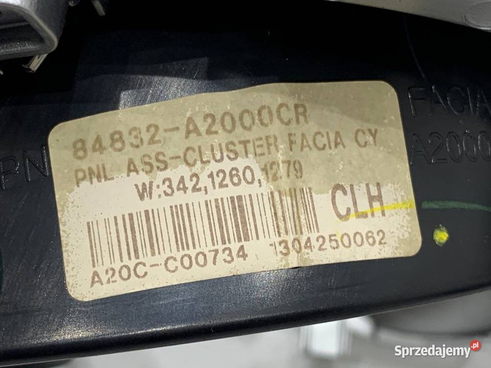 KRATKA NAWIEWU PRZÓD KIA CEED 84832A2000 podkarpackie