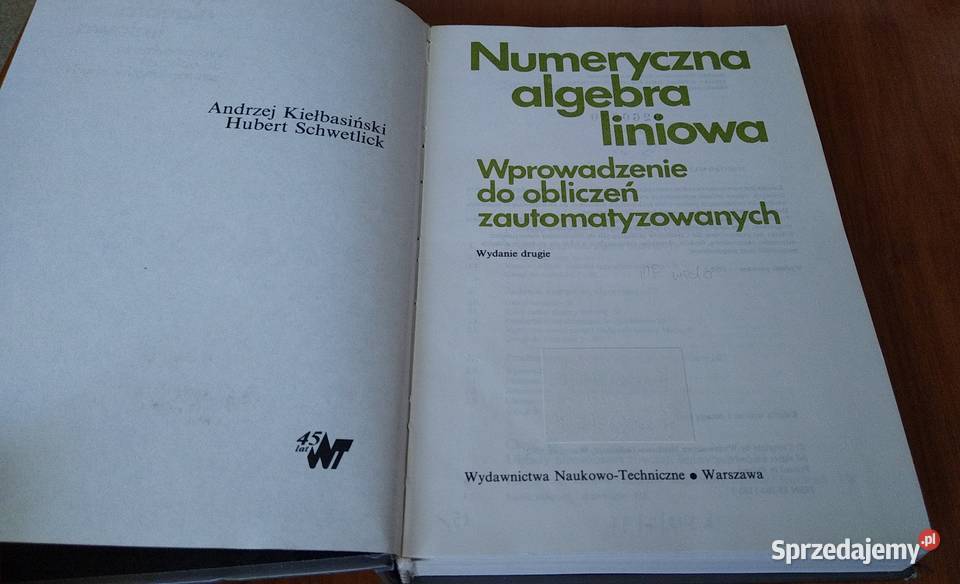 Numeryczna algebra liniowa wprowadzenie do