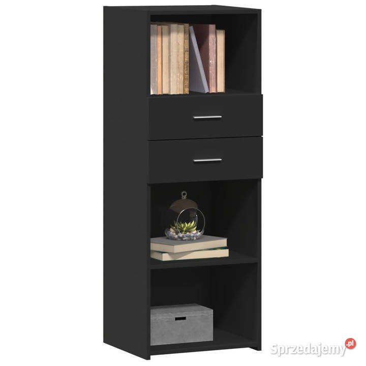 Wysoka szafka czarna 45x425x124 materiał mazowieckie Warszawa