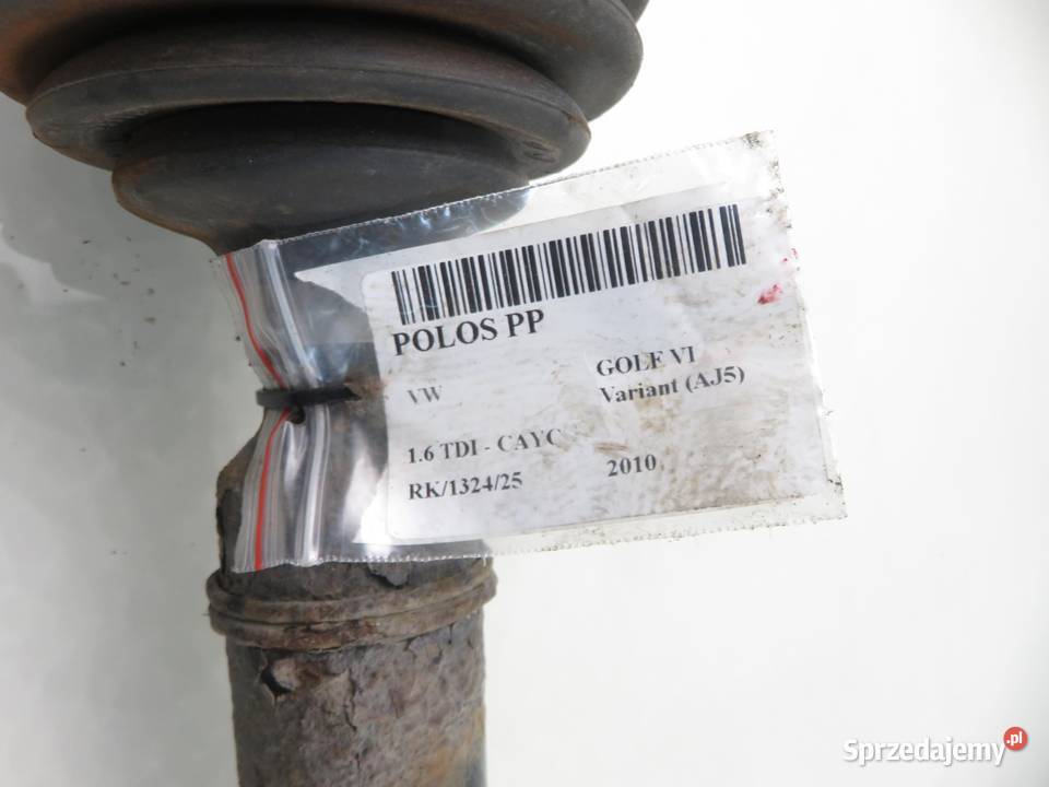 PÓŁOŚ PRAWA PRZEDNIA VW GOLF VI 16 TDI