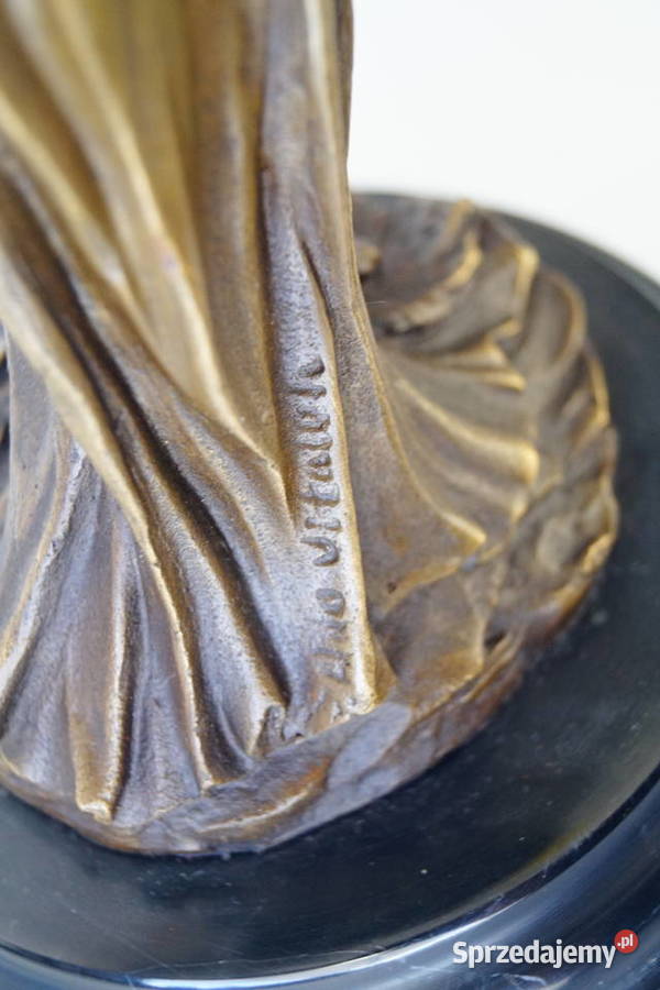 Figura z brązu FORTUNA z monetami rzeźba brąz Gizałki