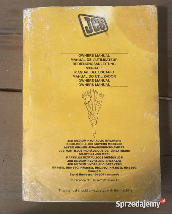 Instrukcja obsługi i konserwacji JCB młot Poradniki, albumy i reportaże
