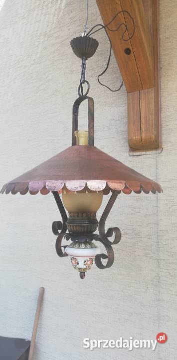 Lampa sufitowa wisząca żyrandol naftowa stylowa Garwolin