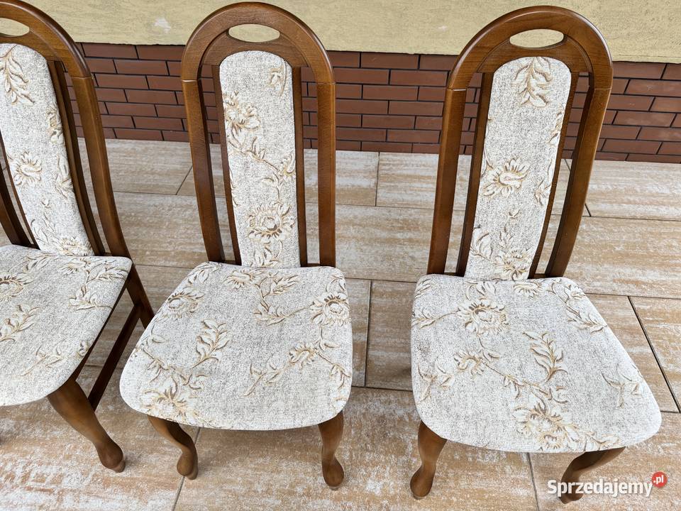 Krzesła stylowe gięte nogi Ludwikowe do stołu Dom i Ogród Sulbiny sprzedam