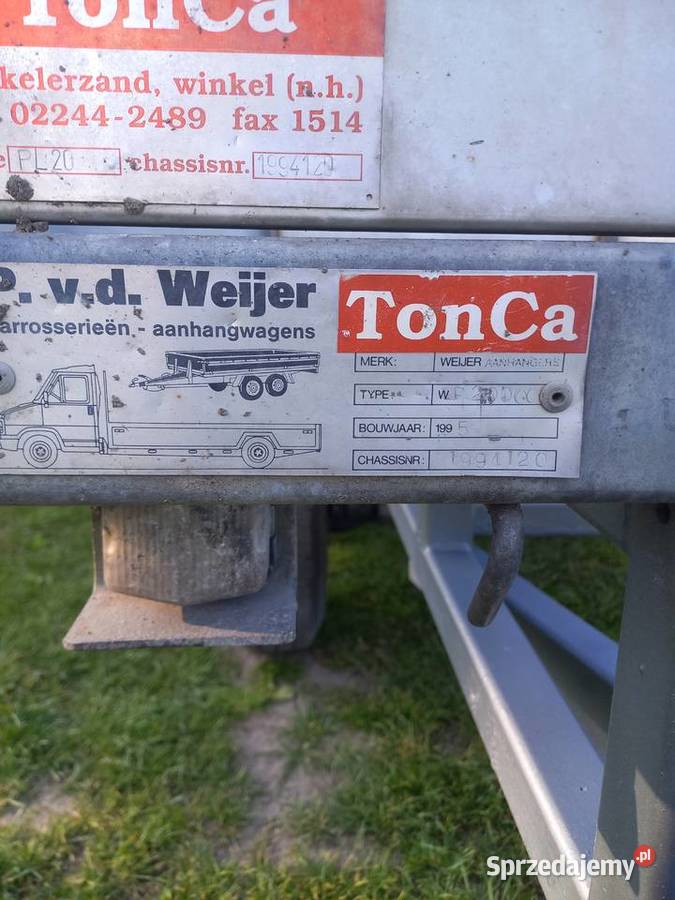 Sprzedam przyczepkę samochodową sprowadzono Wecon Do samochodów osobowych lubelskie Czeberaki