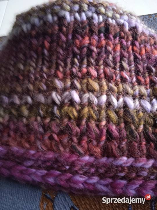 CIEPŁA CZAPKA Z GRUBEJ WEŁNY unisex wielkopolskie Piła