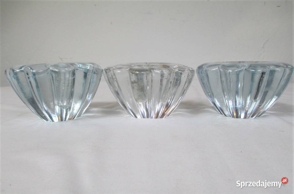 Komplet świeczników Costa Boda lata 80