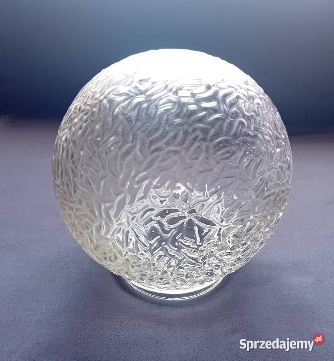 Klosz w kształcie kuli do lampy ceramicznej DDR Koźminek