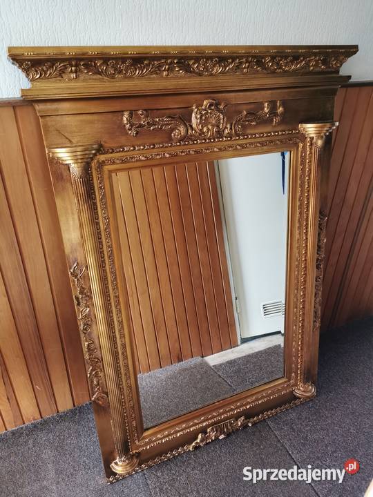 Duże barokowe Lustro 134x97 Barok Drewniana Lustra Łódź