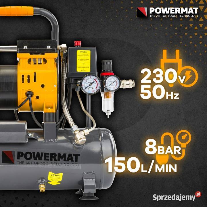 Kompresor bezolejowy 6l sprężarka 8 bar 150lmin Katowice