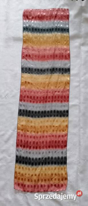 SZALIK wielobarwny delikatny szal połyskujący dł Uniseks