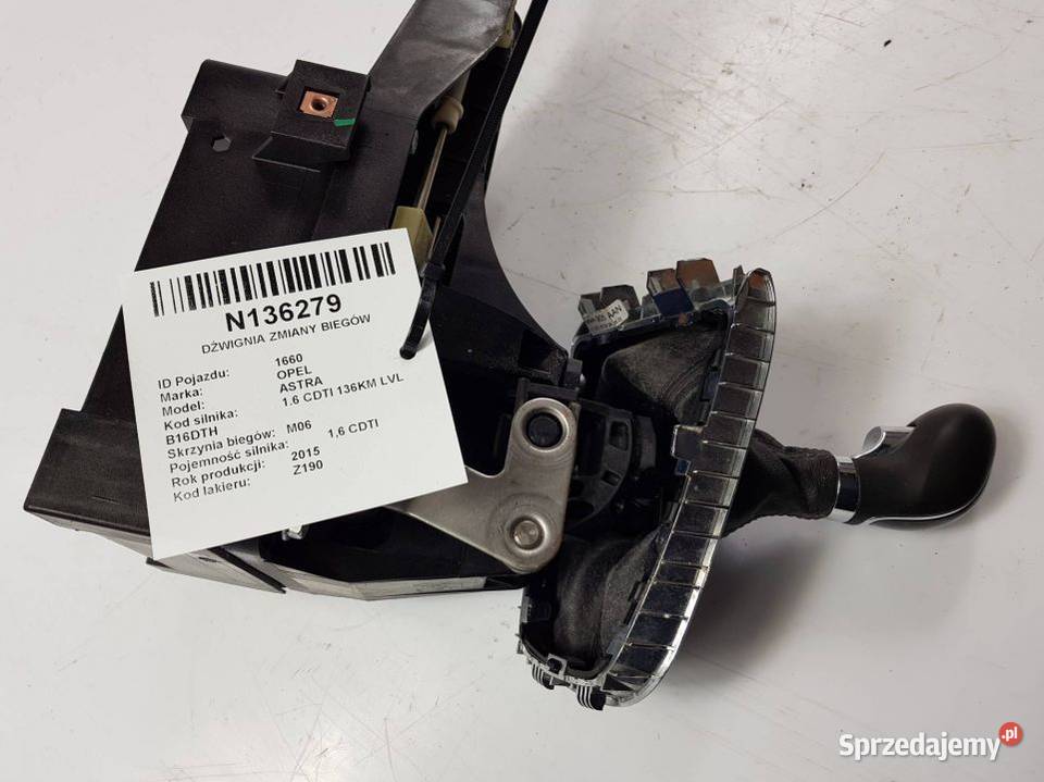 DŹWIGNIA ZMIANY BIEGÓW 55565905 OPEL ASTRA J Lipno