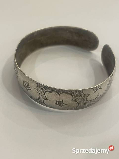 rebrna bransoletka 835 bangla z motywem Kraków