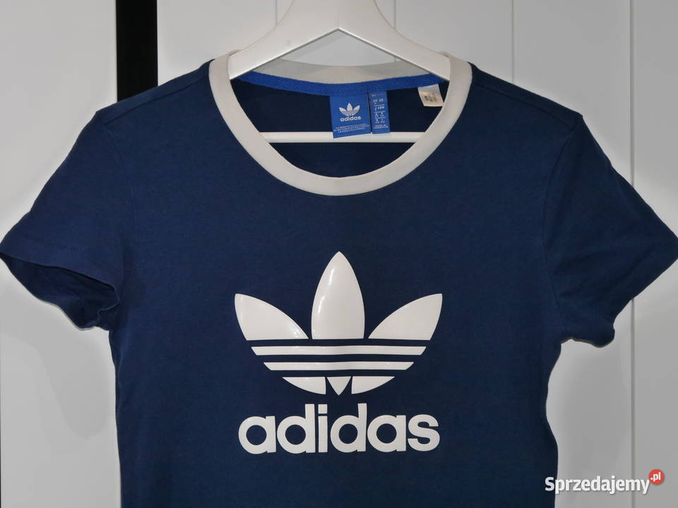Adidas świetna koszulka gumowane logo 34 XS Wrocław