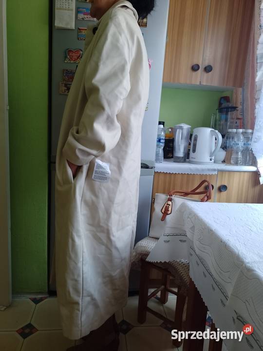 36S ASOS Długi płaszcz skórzany z Londynu NOWY Jesionka Kraków