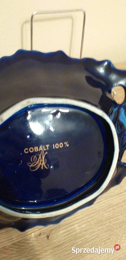 Kobalt 100 porcelanowa patera prl Przedbórz