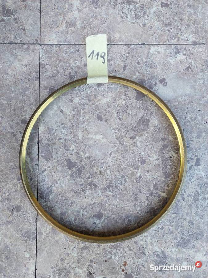 119 Mosiężna ramka frontu starego zegara 197mm Antyki Tczew