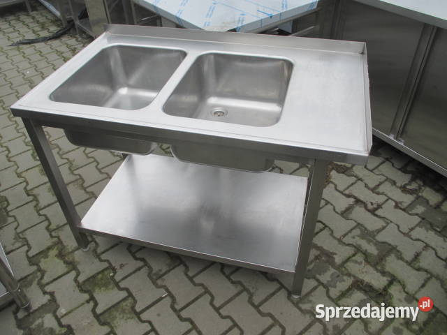 ZLEW GASTRONOMICZNY 2 KOMOROWY Z PÓŁKĄ 1207085