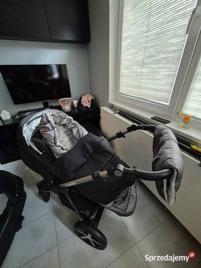 IDEALNY Wózek 2w1 BabyDesign Espiro Husky czarny Regulowany podnóżek mazowieckie Warszawa