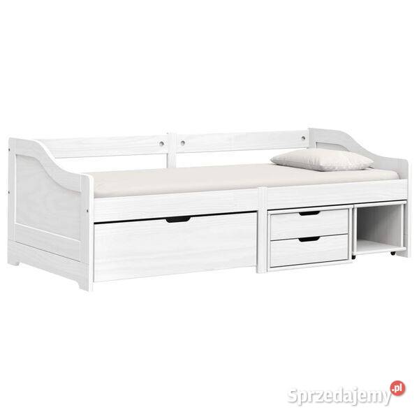 vidaXL Łóżko dzienne 3 szuflady IRUN białe Warszawa