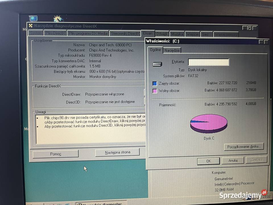 Zabytkowy laptop Compaq Armada 1500 Intel Pentium III, II, Pro HP/Compaq Brzana