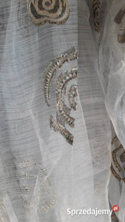 Organtyna oliwka 160 x 110 firanka zieleń Radom