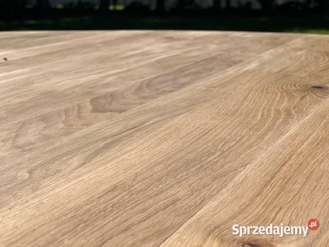 Duży dębowy okrągły stół rozkładany Kętrzyn