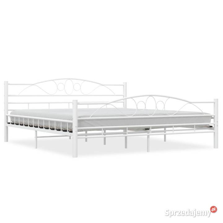 vidaXL Rama łóżka biała metalowa 180 x 200 Warszawa sprzedam