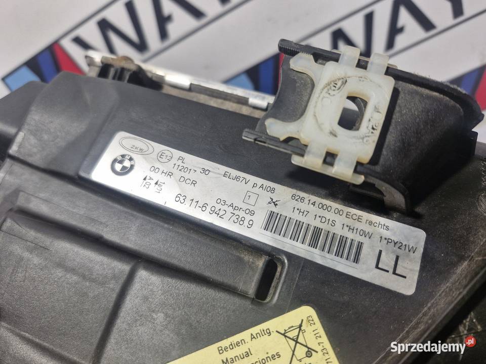 BMW E90 E91 LAMPA PRAWA PRZÓD KOMPLETNA BI XENON dolnośląskie sprzedam