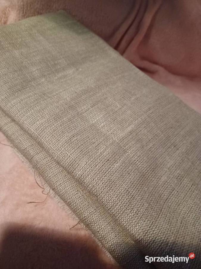 Kupon tkaniny lnianej PRL 140x150 Łódź