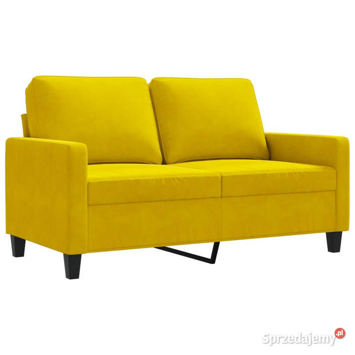 Sofa 2osobowa żółta 120 tapicerowana aksamitem Sofy i kanapy mazowieckie Warszawa