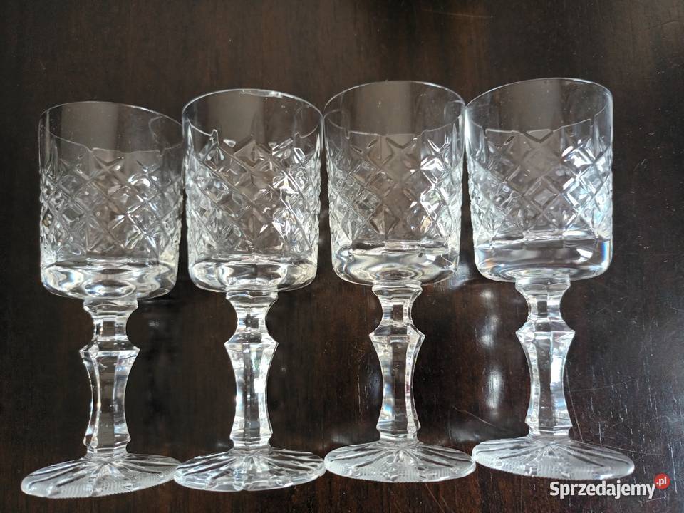 Kieliszki kryształowe 4 Porcelana i szkło Aleksandrów Łódzki