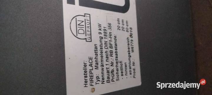 Kominek wolnostojący Fireplace Manhattan 9 kW Piece wolnostojące Kominki Jarosław