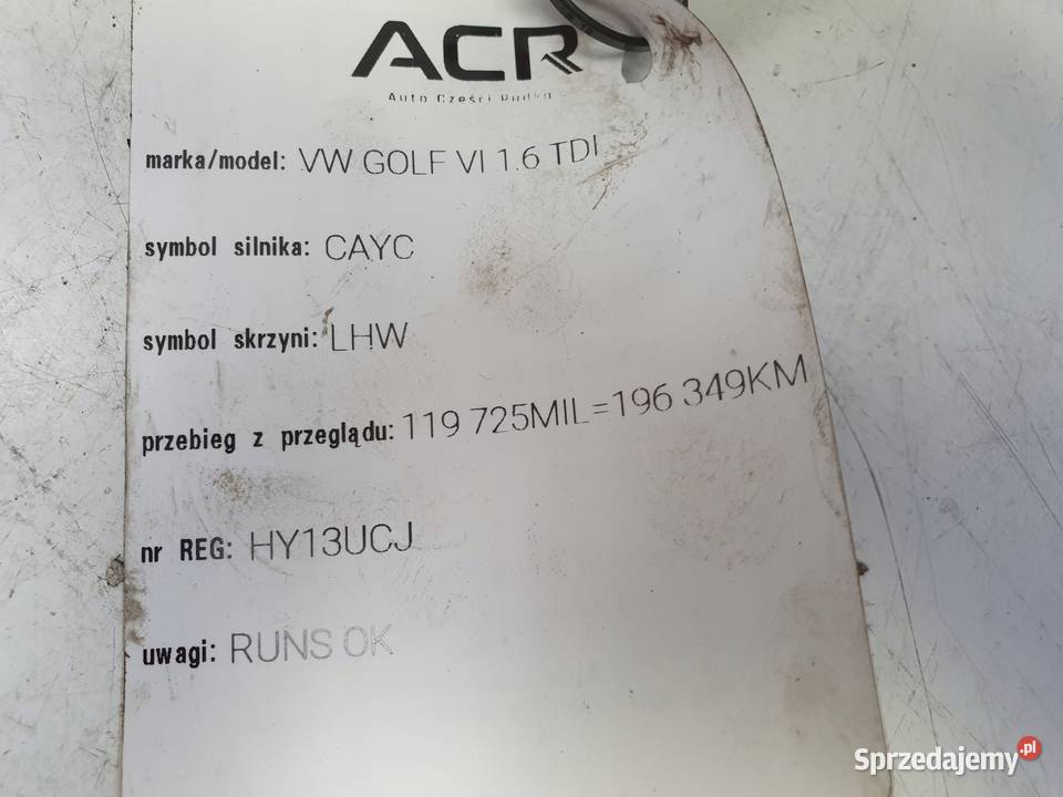 ROZRUSZNIK VW Golf VI 16 TDI valeo CAYC 105